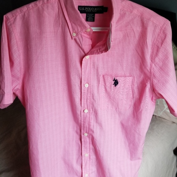 Size small pink U.S.POLO ASSIN. dress shirt - Picture 1 of 4
